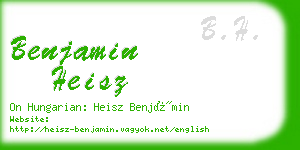 benjamin heisz business card